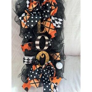 Halloween Door Wreaths Hanging Ornament for Front Door Outside Decoration